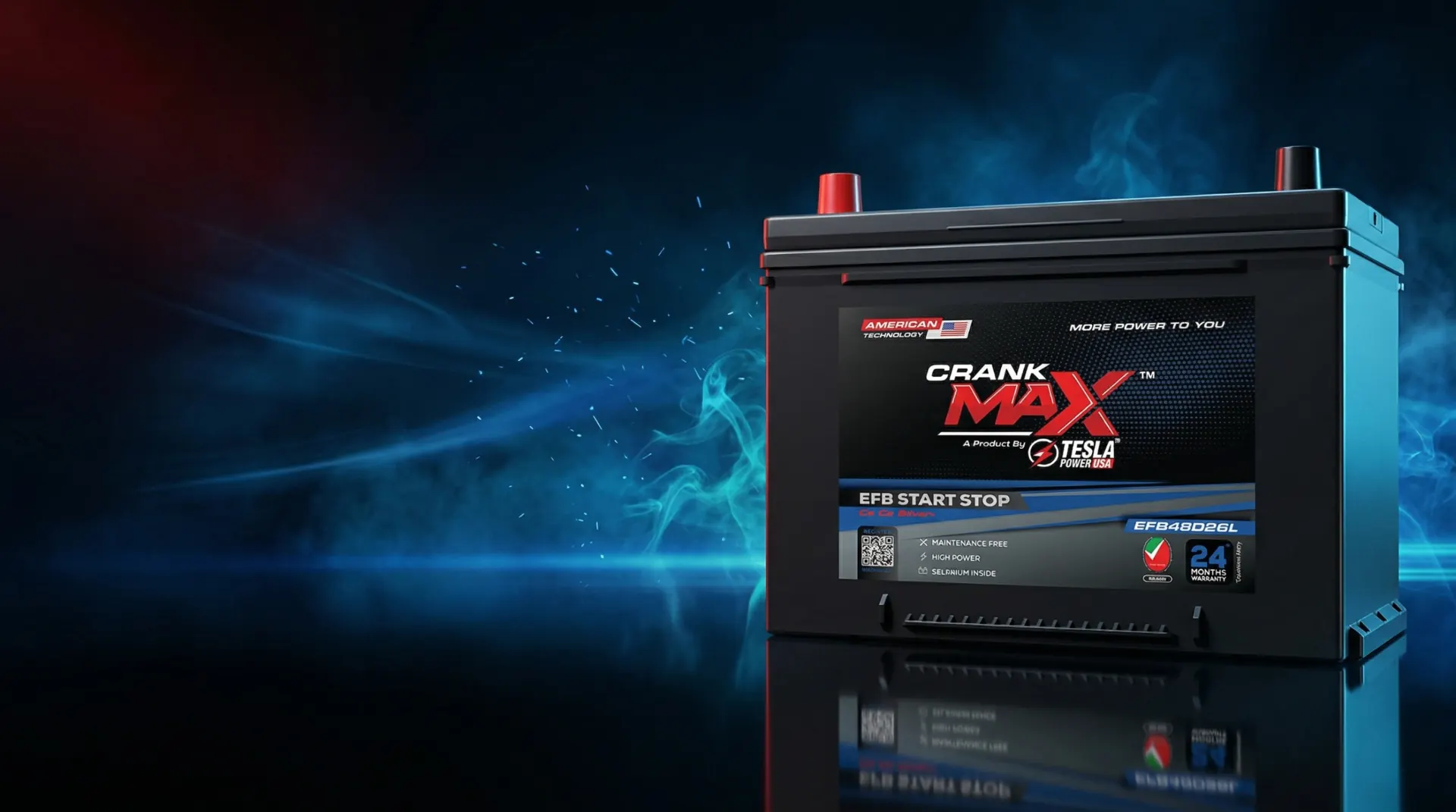 Crank Max EFB48D26L start-stop battery by Tesla Power USA