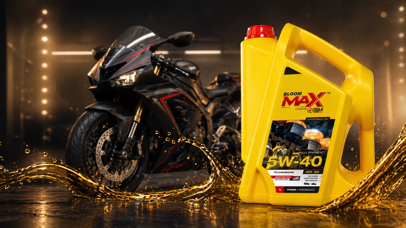 Bloom Max JASO MA2 four-stroke motorcycle engine oil