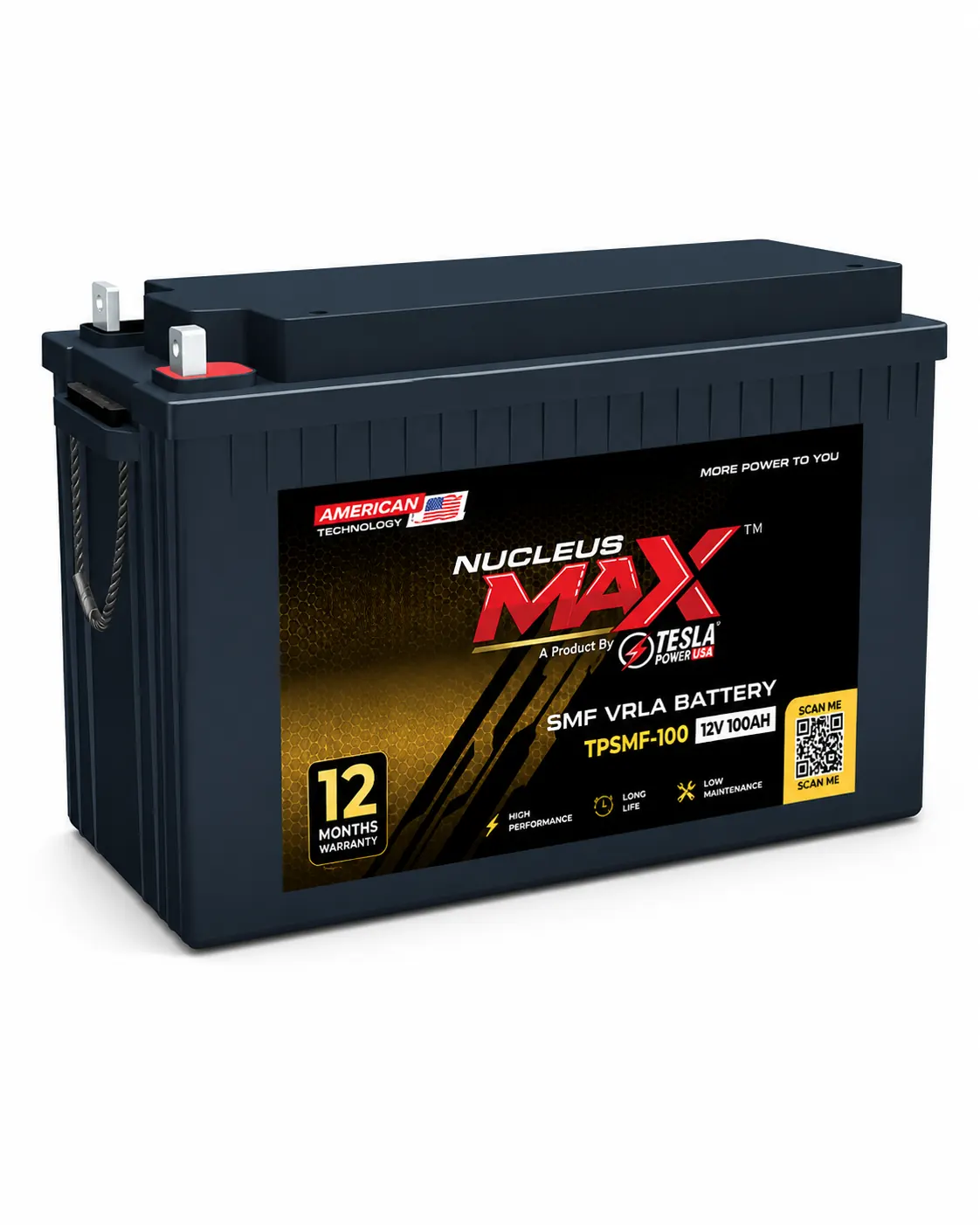 Nucleus Max TPSMF-100 12V 100Ah SMF VRLA battery