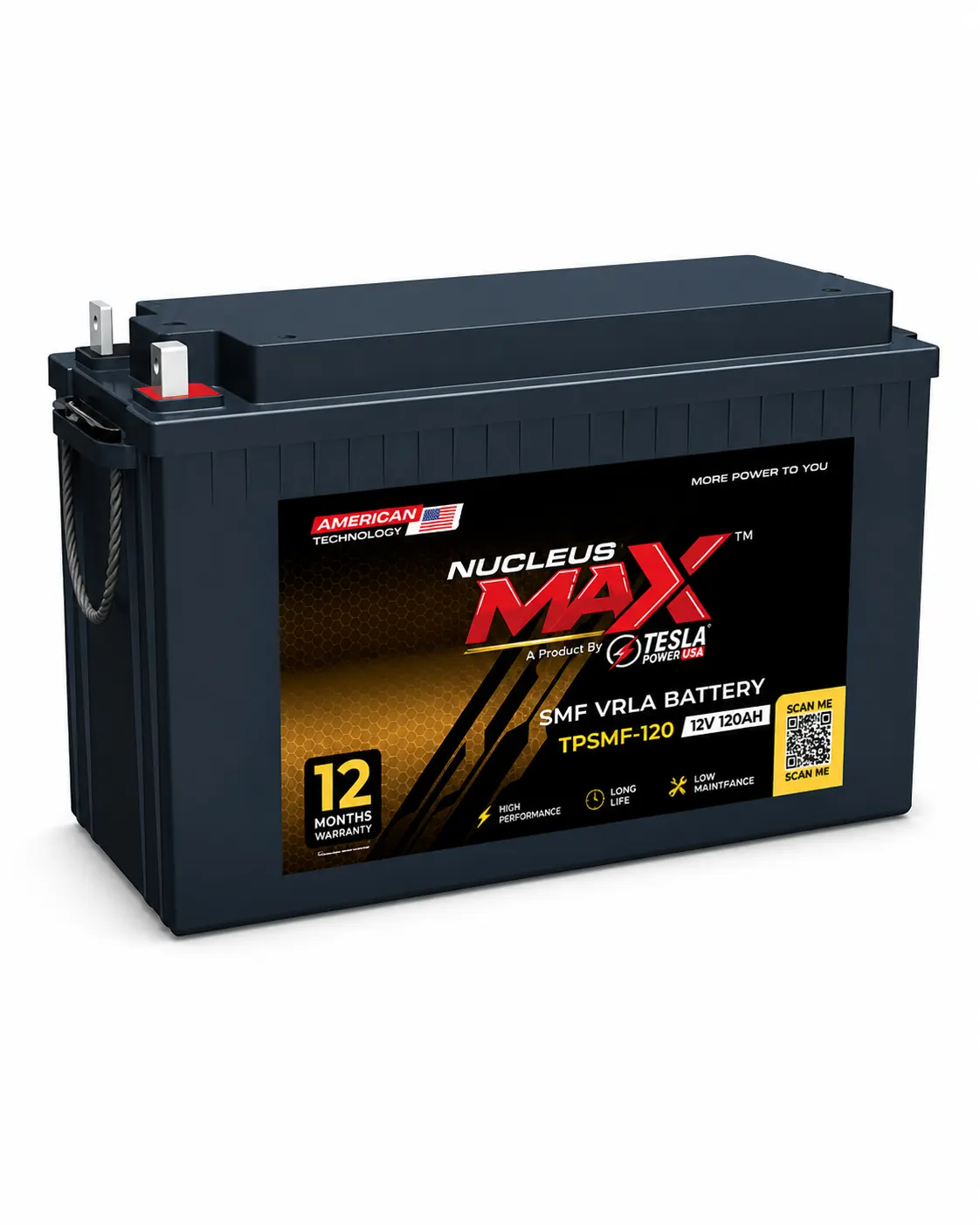Nucleus Max TPSMF-120 12V 120Ah SMF VRLA battery